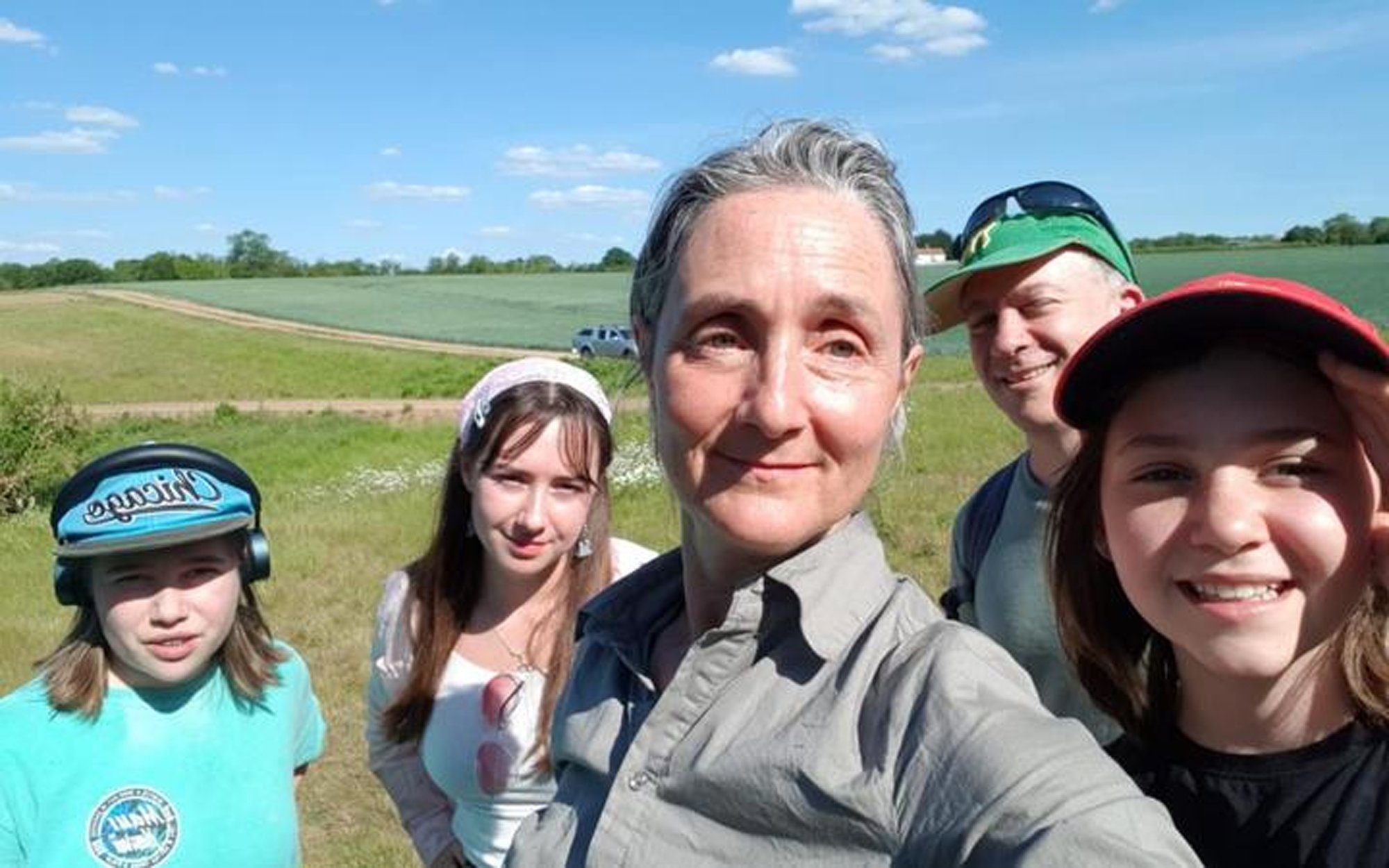 Dr Anne Solomon and her husband, Aeron Davis, with their daughters, Hannah, Miriam and Kezia....