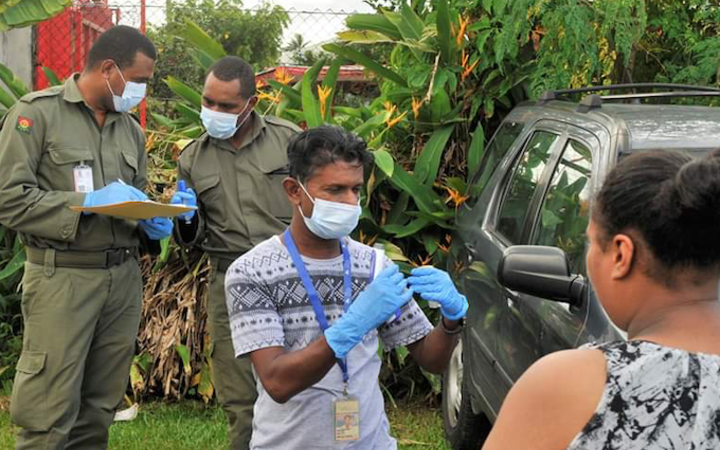 Health checks being carried out in Fiji in an effort to combat Covid-19 Photo: Facebook / Fiji...