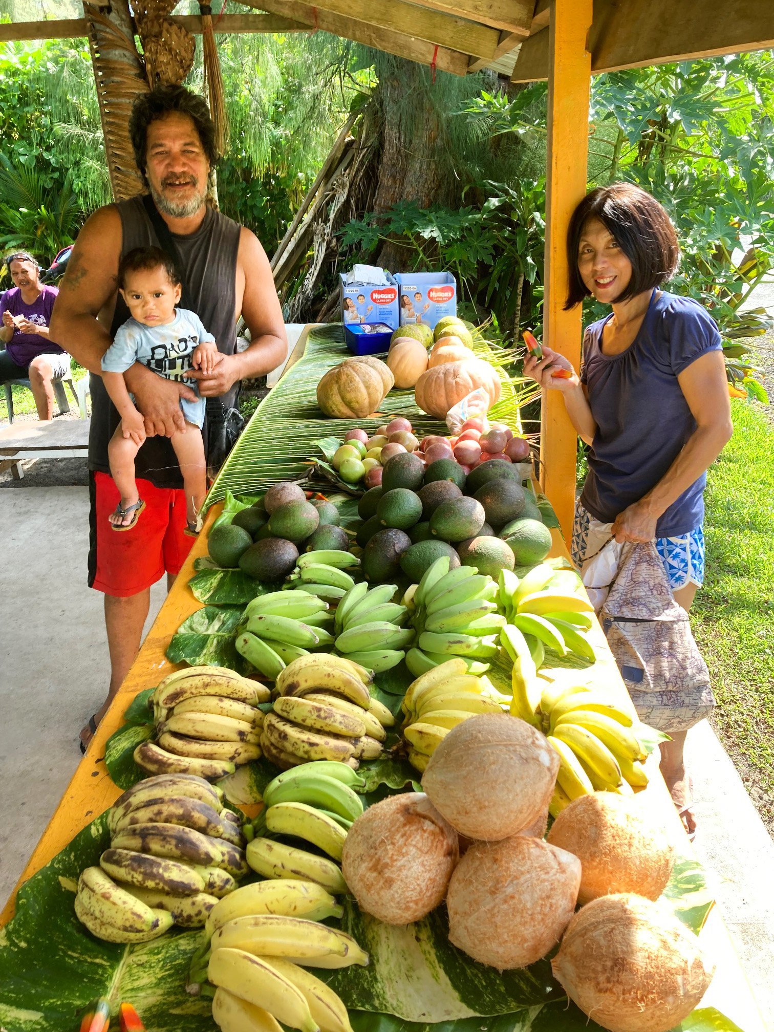 A roadside fruit stall. 