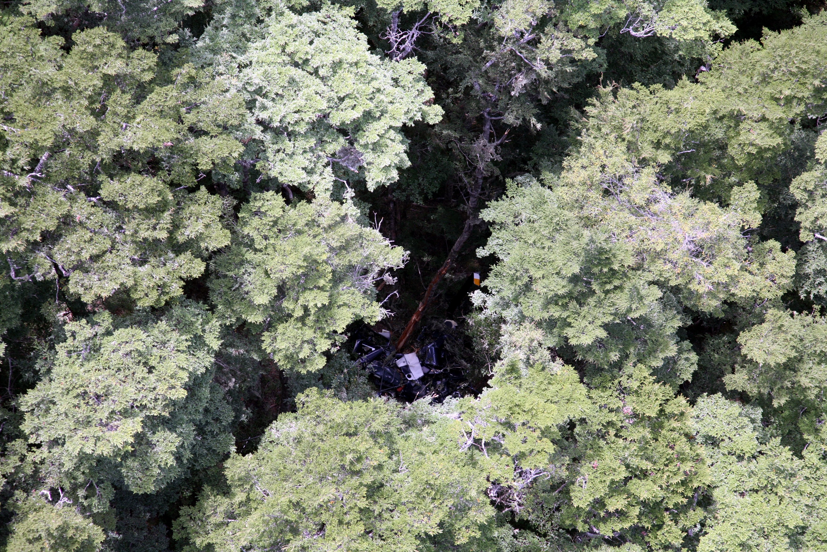 The site of the crash in the Lochy River basin in the Eyre Mountains, southwest of Queenstown....