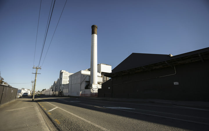 Some of the ouvea premix is stored at the disused paper mill in Mataura. Photo: RNZ 