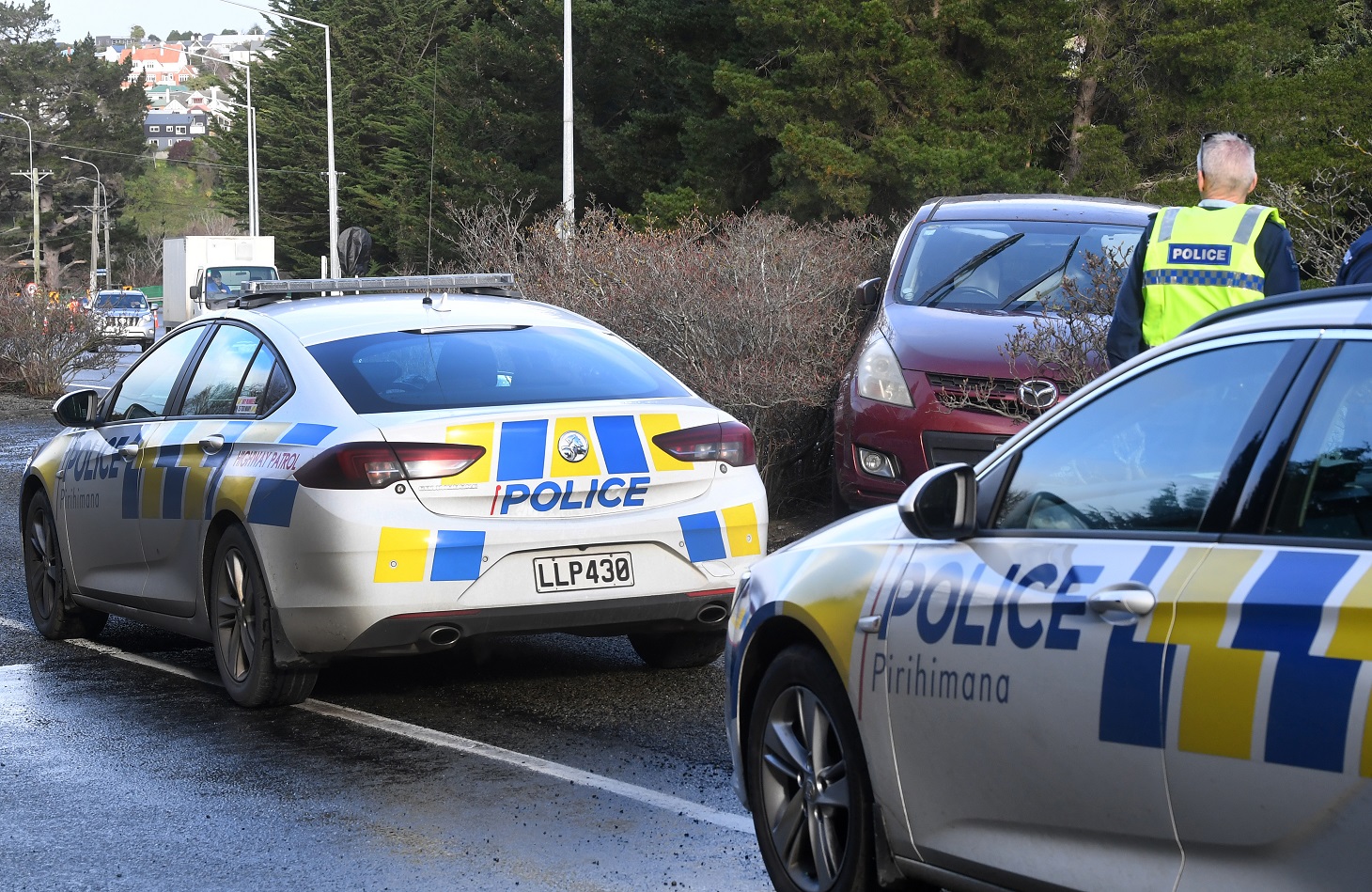 A person was taken into custody after the incident late this morning. Photo: Stephen Jaquiery