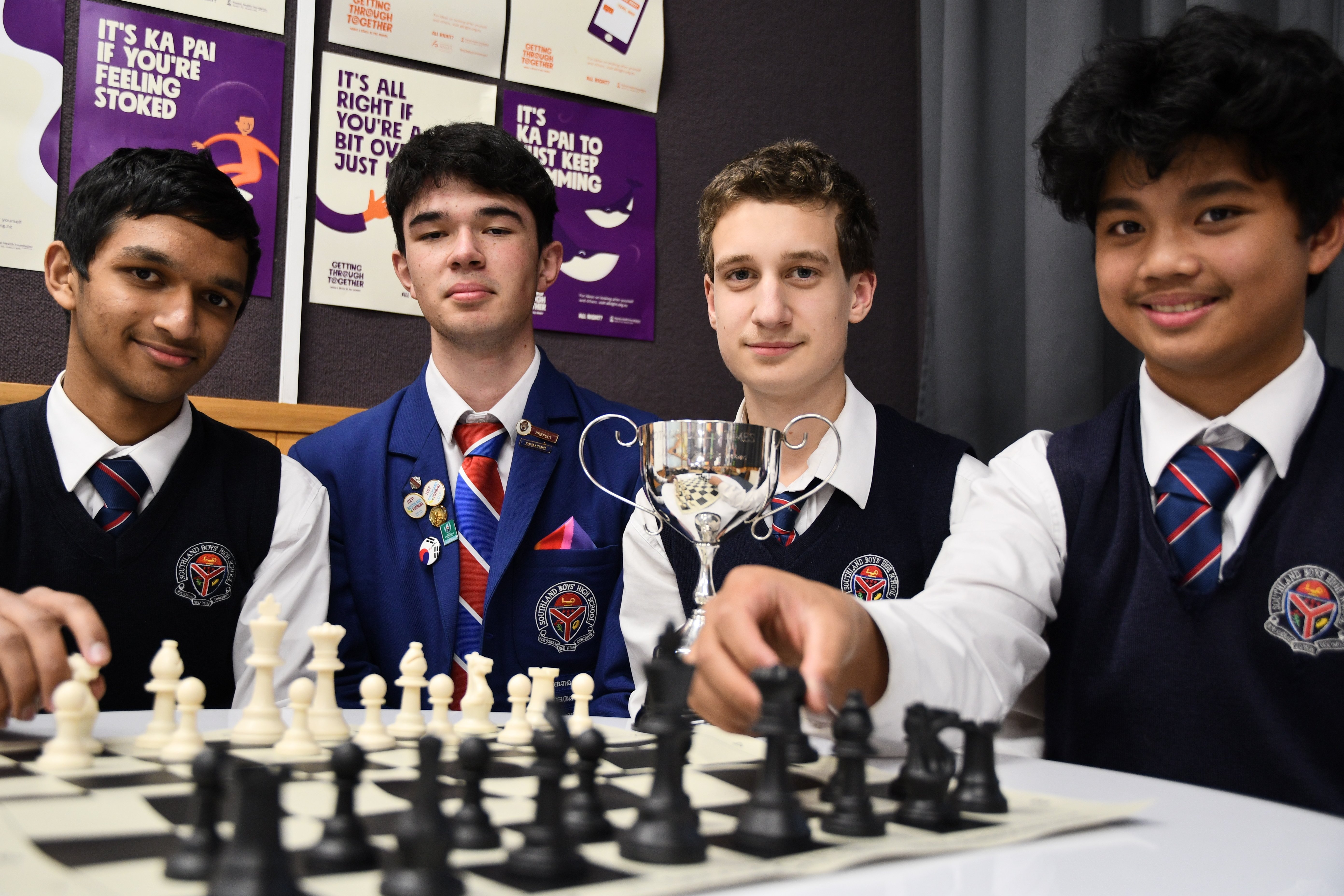 From left: Oshadha Perera, Dylan Lee, Atlas Kerr and Kit Zoreno. PHOTO: LAURA SMITH