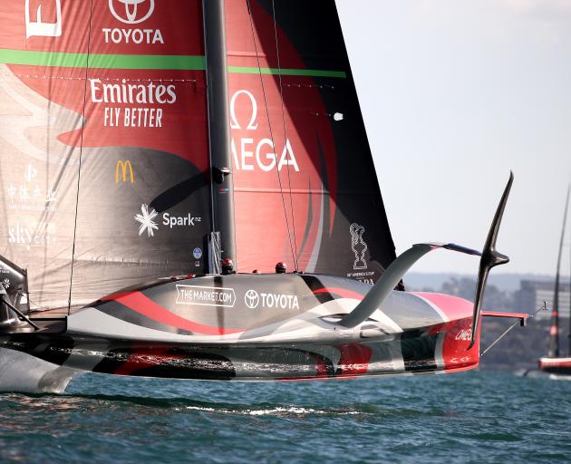 Team New Zealand in America's Cup action against Luna Rossa earlier this year. Photo: Getty