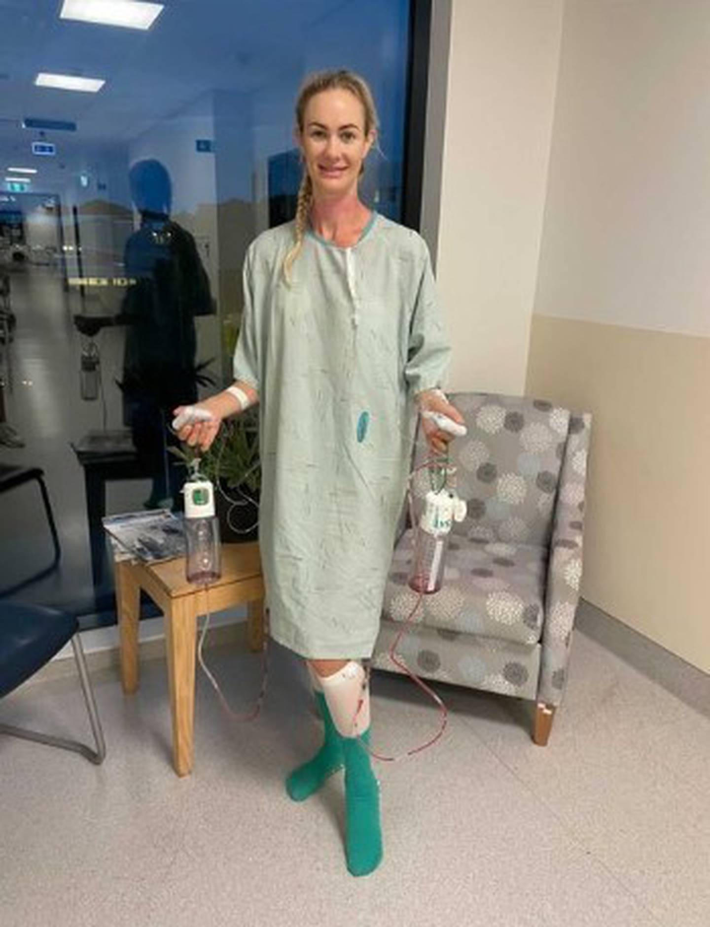 Four nights in hospital were followed by a long recovery process and lots of physical therapy....