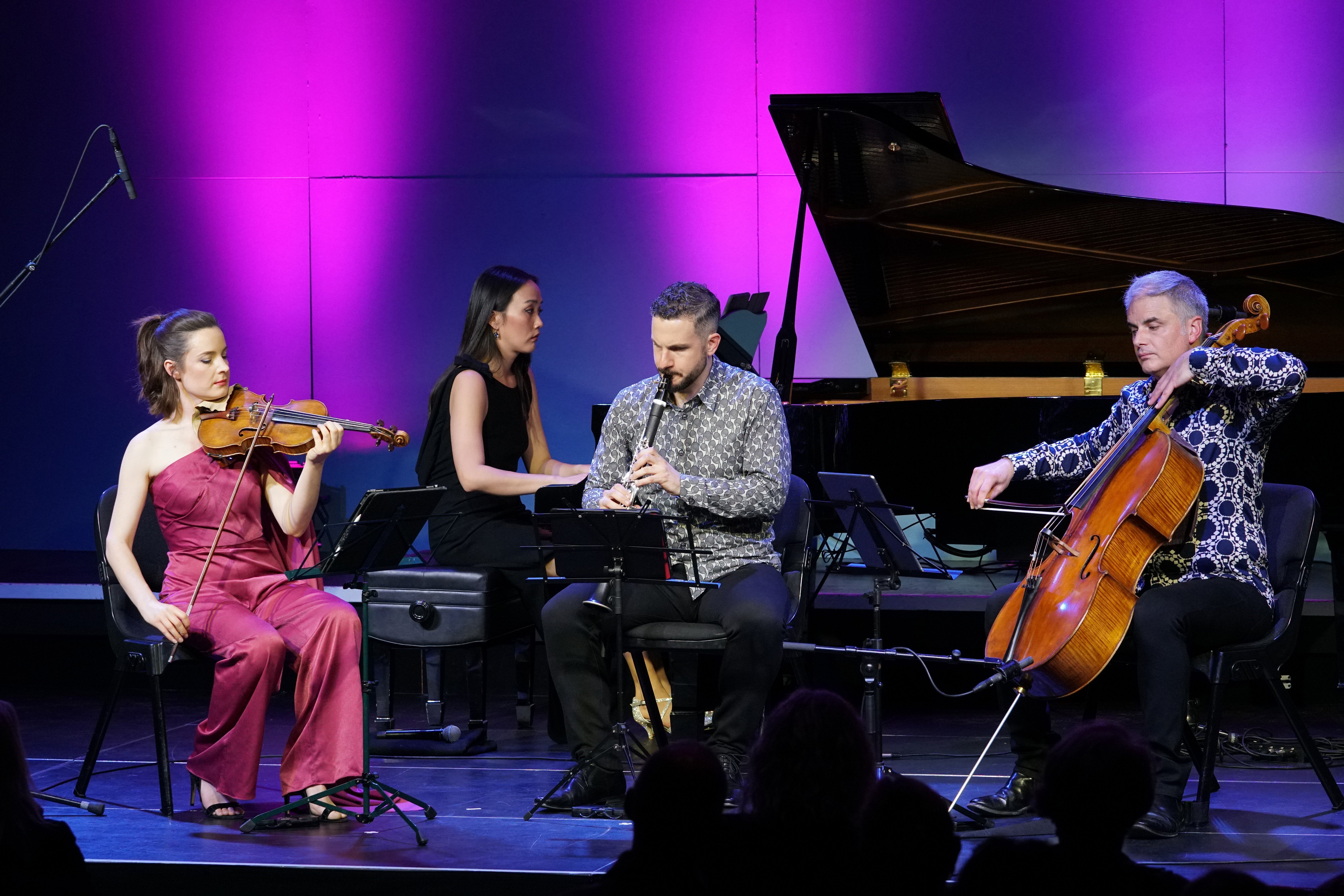 Jonathan Cohen performs with  NZTrio during the opening of the Wakatipu Music Festival in...