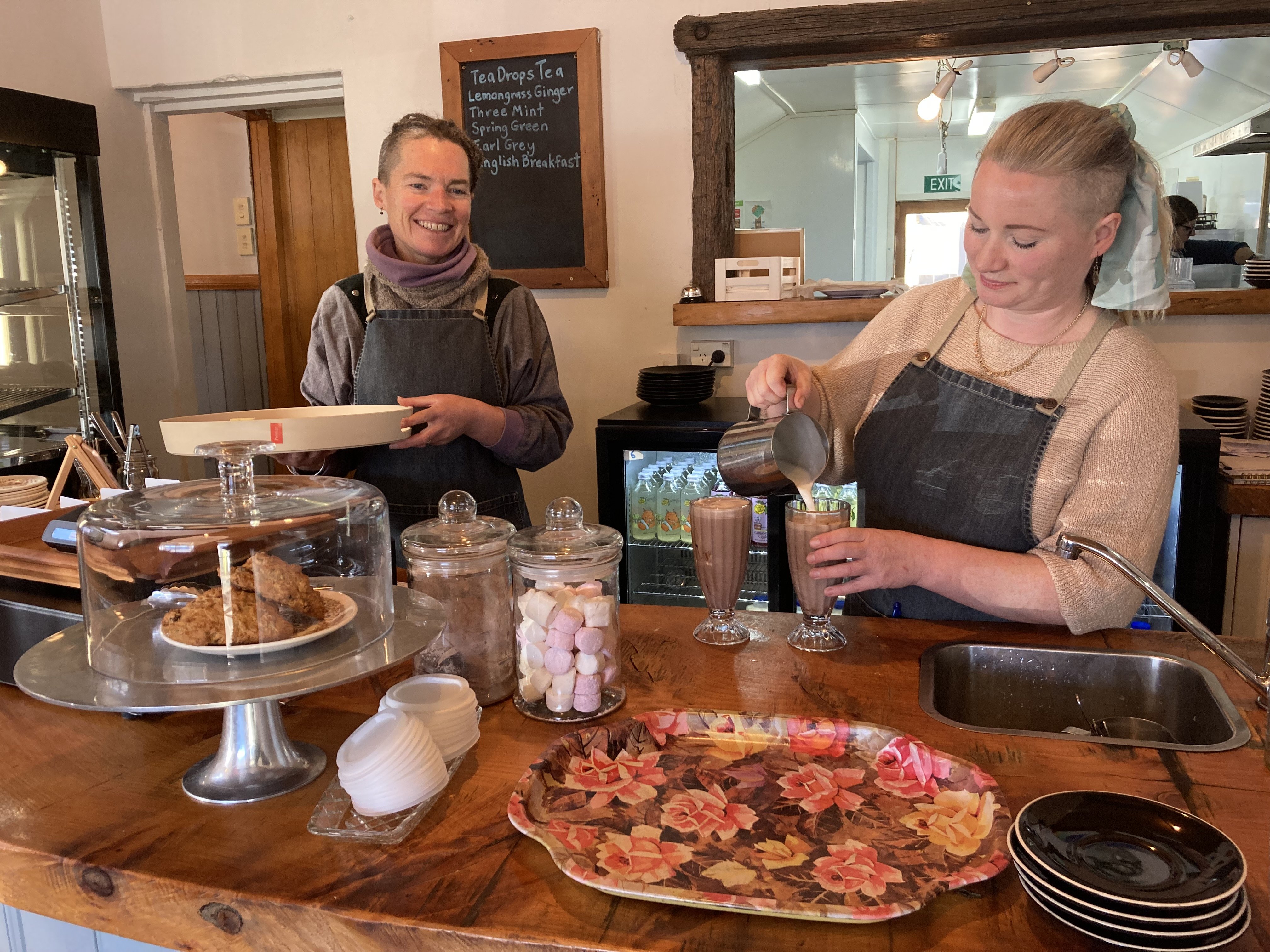 Business is sweet for Bridget Wright (right), of Yeet Cafe at Naseby. Her sister, Fiona, has been...