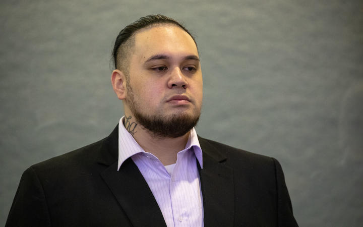 Eli Epiha on trial at the Auckland High Court. Photo: RNZ 