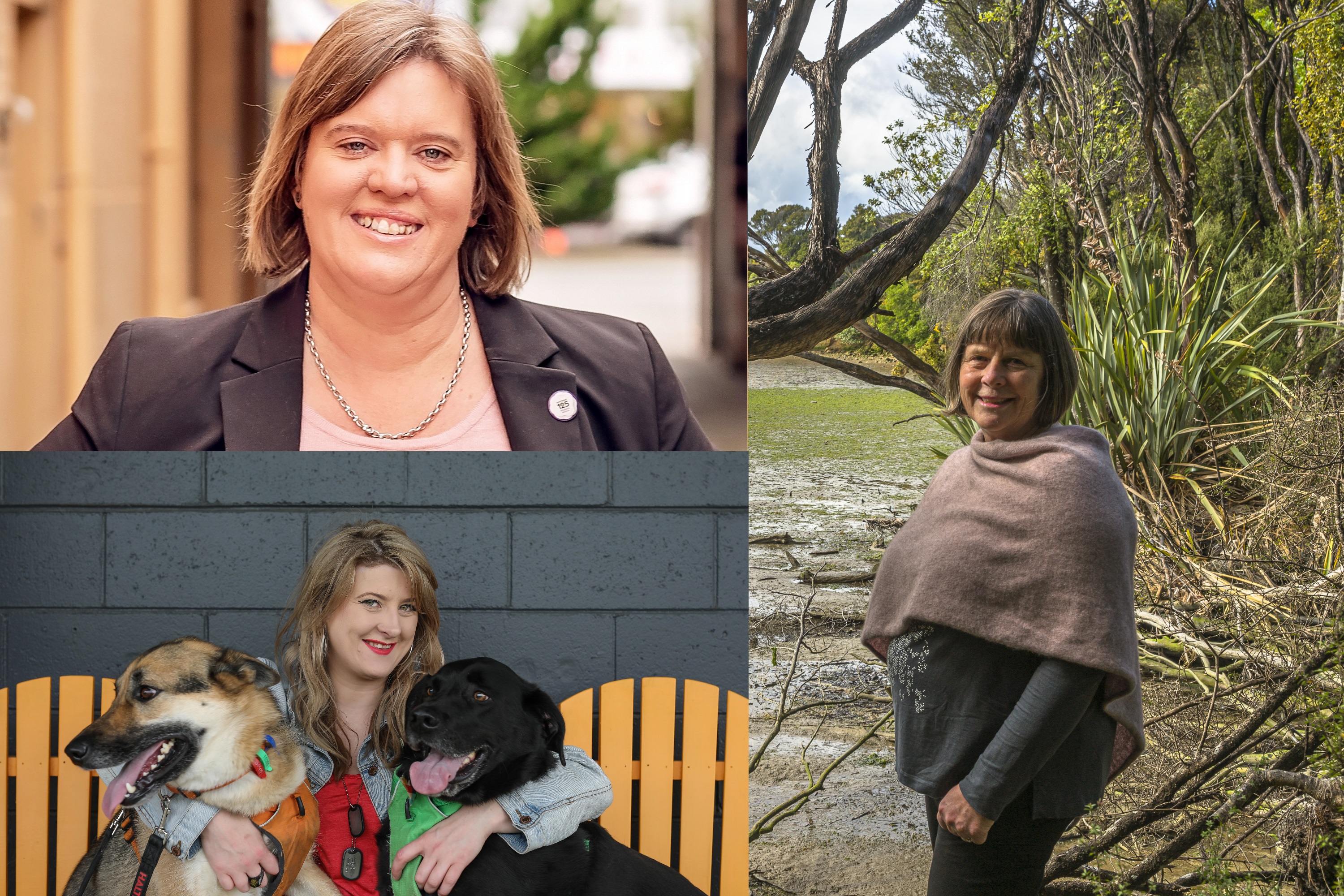 Women councillors from Southland (clockwise from top left) Rebecca Amundsen, Julie Keast and Bonnie Mager. Photos: Supplied 