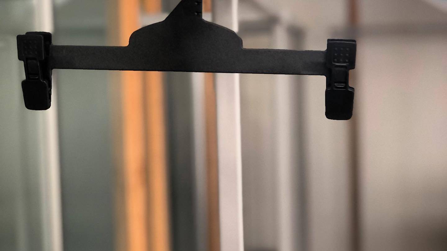 Dame Trelise Cooper posted this image of "one lonely hanger" after the burglary. Photo: supplied