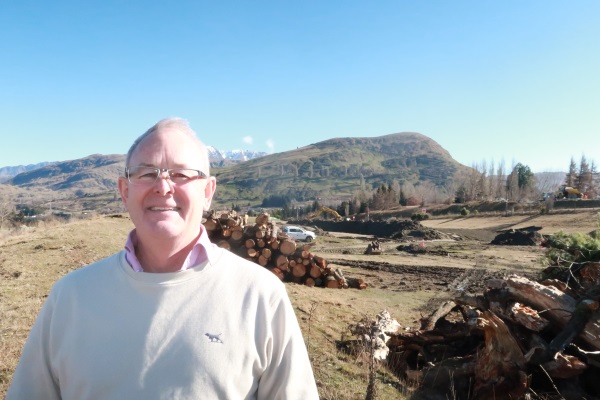 Developer Wayne Foley on the site of the Koko Ridge subdivision, currently being developed. Photo: Mountain Scene