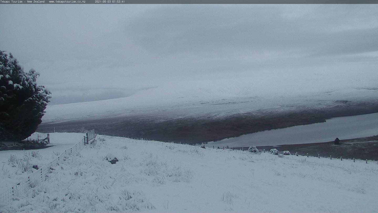 Tekapo at about 8am on Tuesday. Photo: Tekapo Tourism