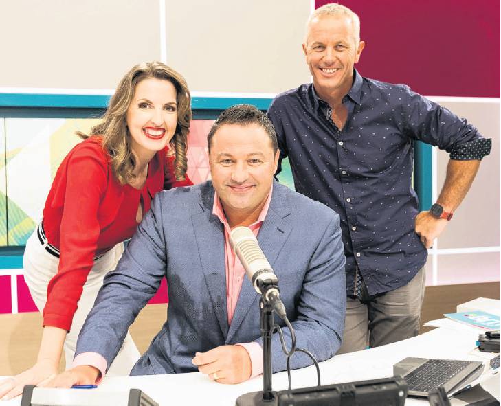 Hosts of MediaWorks’ AM Show Amanda Gillies, Duncan Garner and Mark Richardson. PHOTO: NZ HERALD