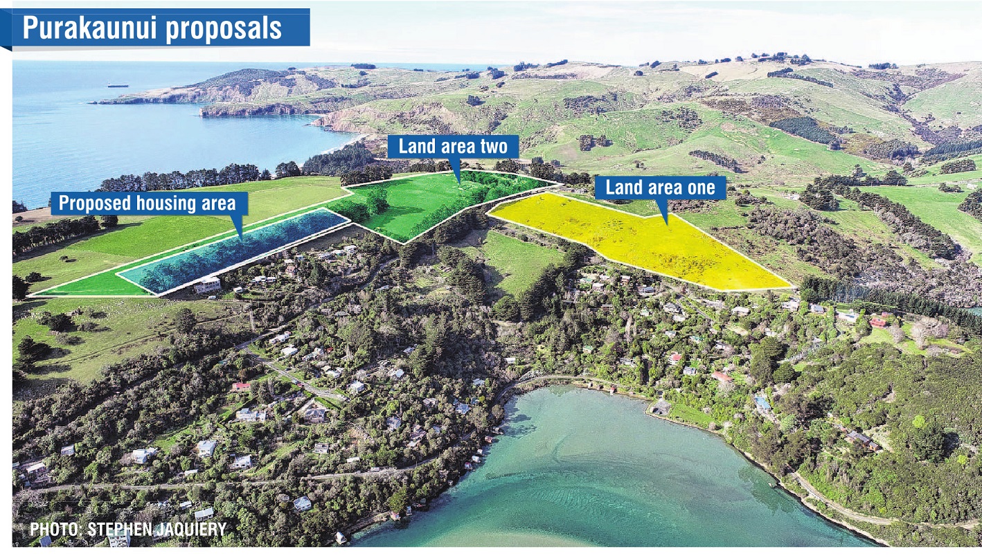 The proposed location of a residential rezoning in Purakaunui that was ruled out of scope of the...