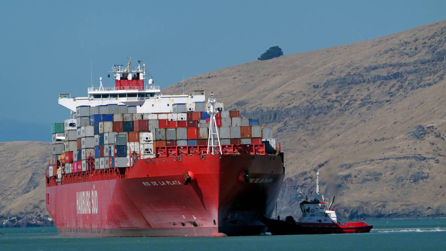 Eleven of 21 crew members aboard the Rio De La Plata have tested positive. Photo: Bernard Spragg Eleven of 21 crew members aboard the Rio De La Plata have tested positive. Photo: Bernard Spragg