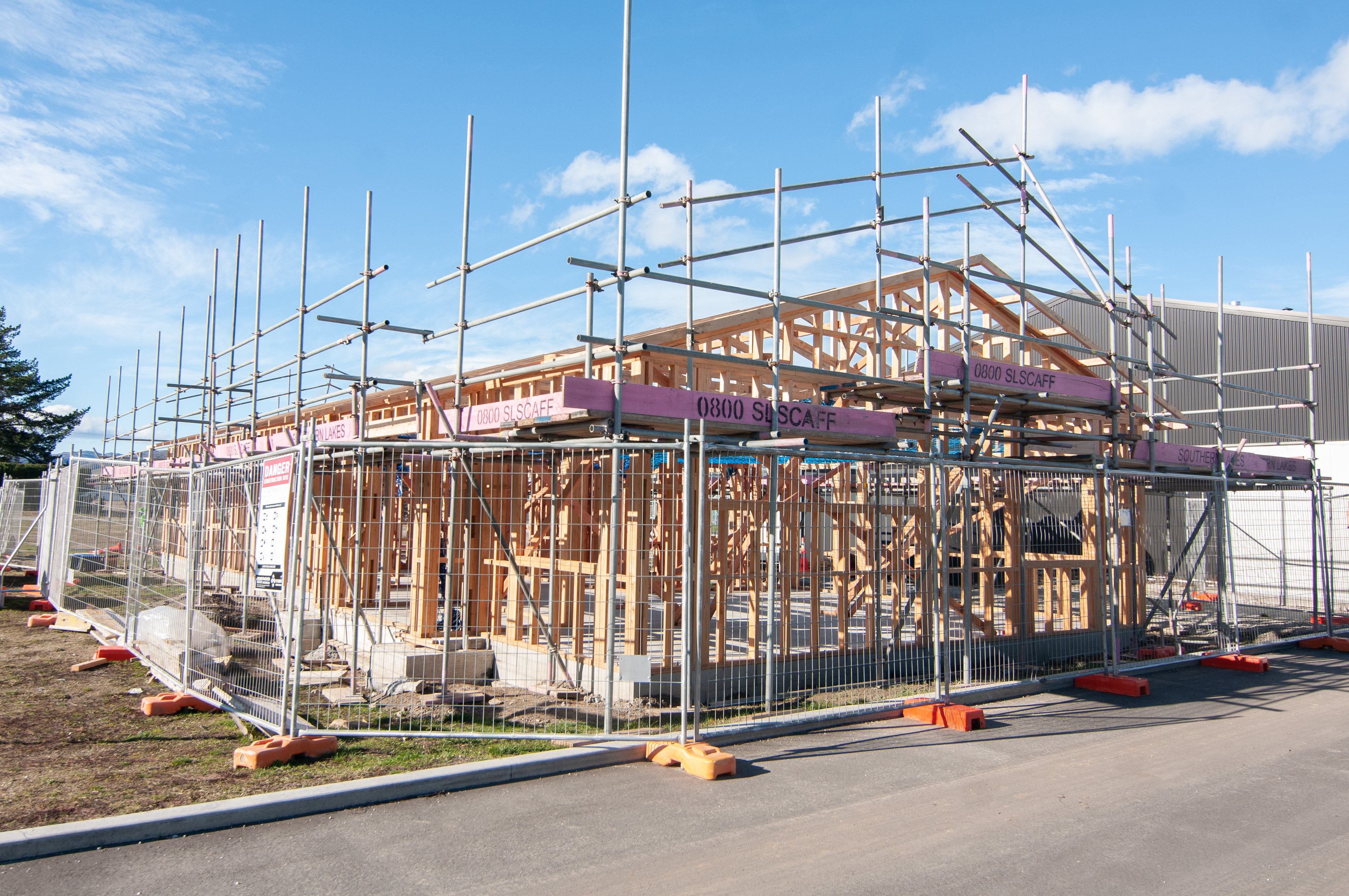 The new administration block at the Otago Polytechnic Central Campus in Cromwell is being put up...