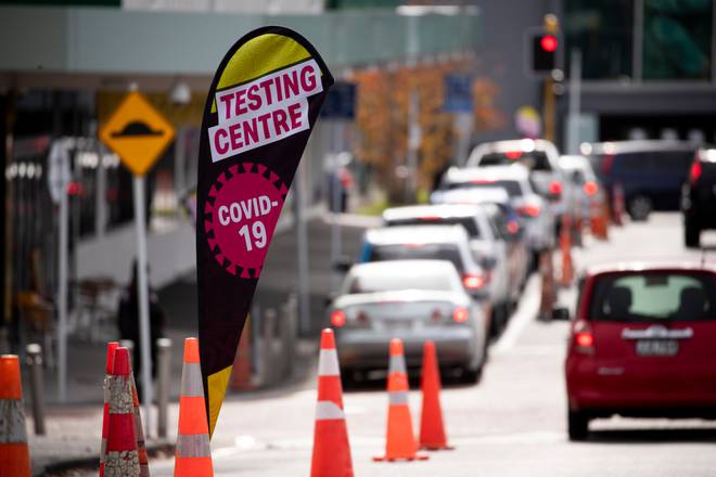 A Covid testing station in Auckland. Photo: NZ Herald