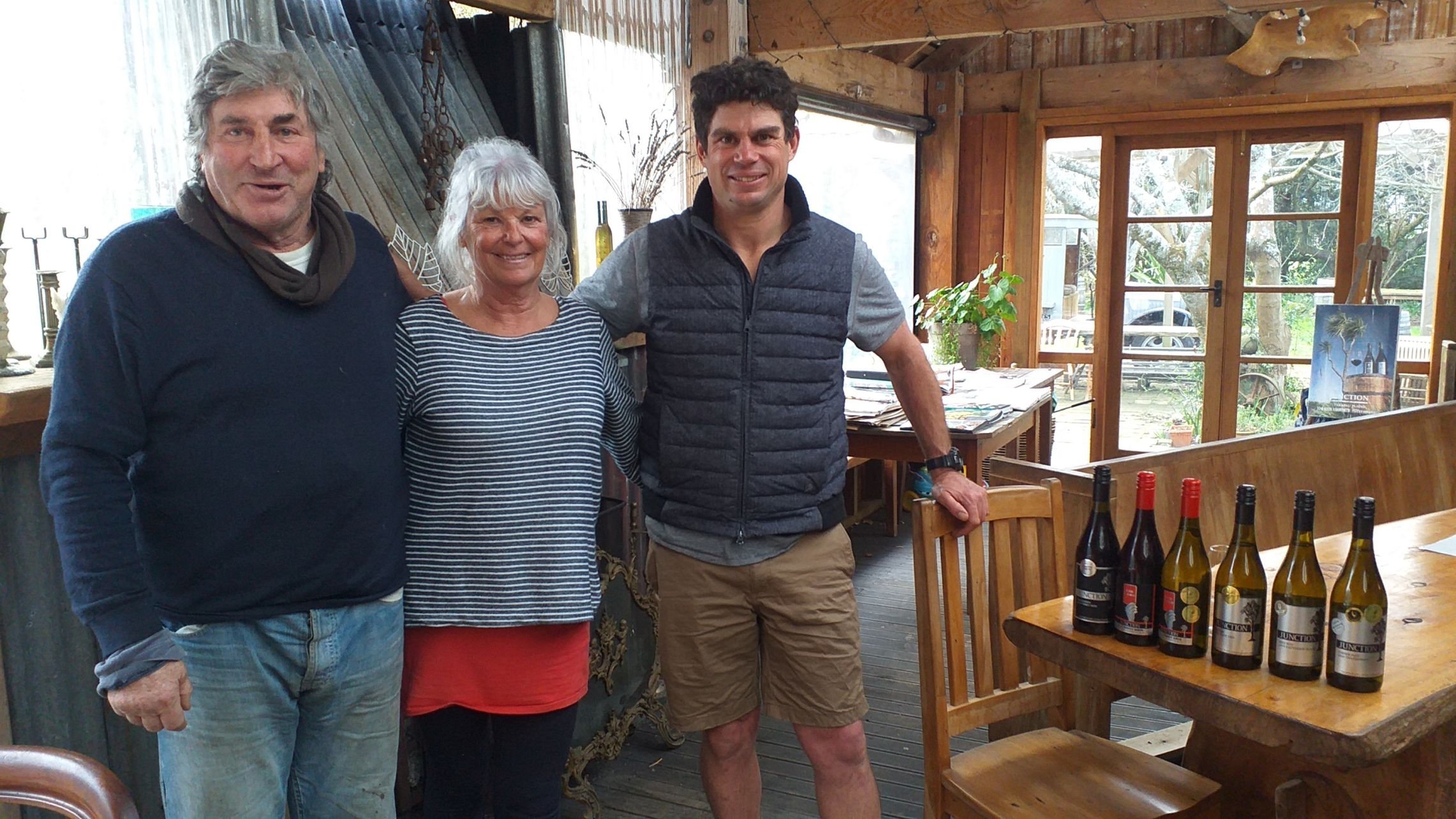 John, Jo and Leith Ashworth of Junction Wines.PHOTO: MIKE YARDLEY