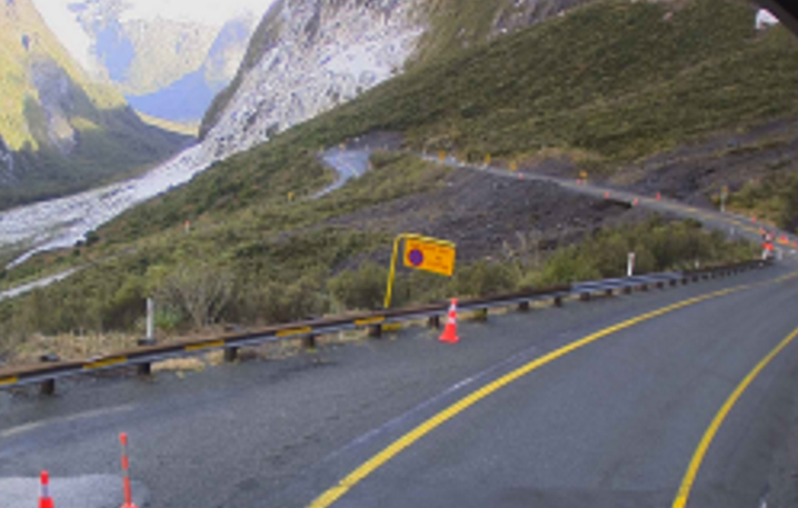 Snow and avalanche debris on the western side of the Homer Tunnel on Wednesday. Photo: Milford...