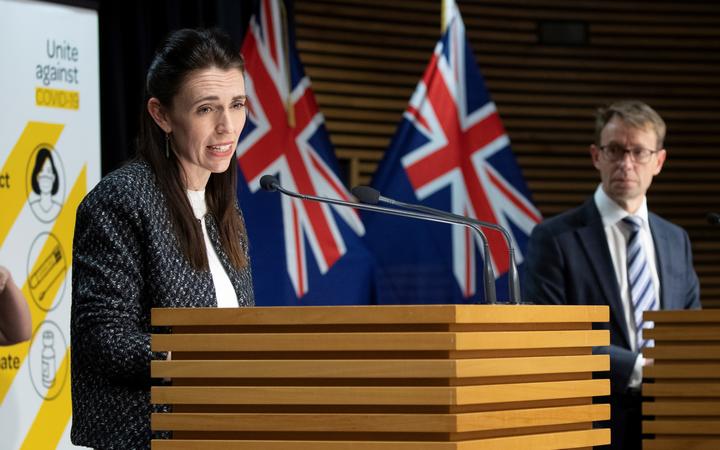 Prime Minister Jacinda Ardern and Dr Ashley Bloomfield. Photo: NZME
