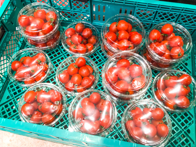 Tomatoes in plastic Getty