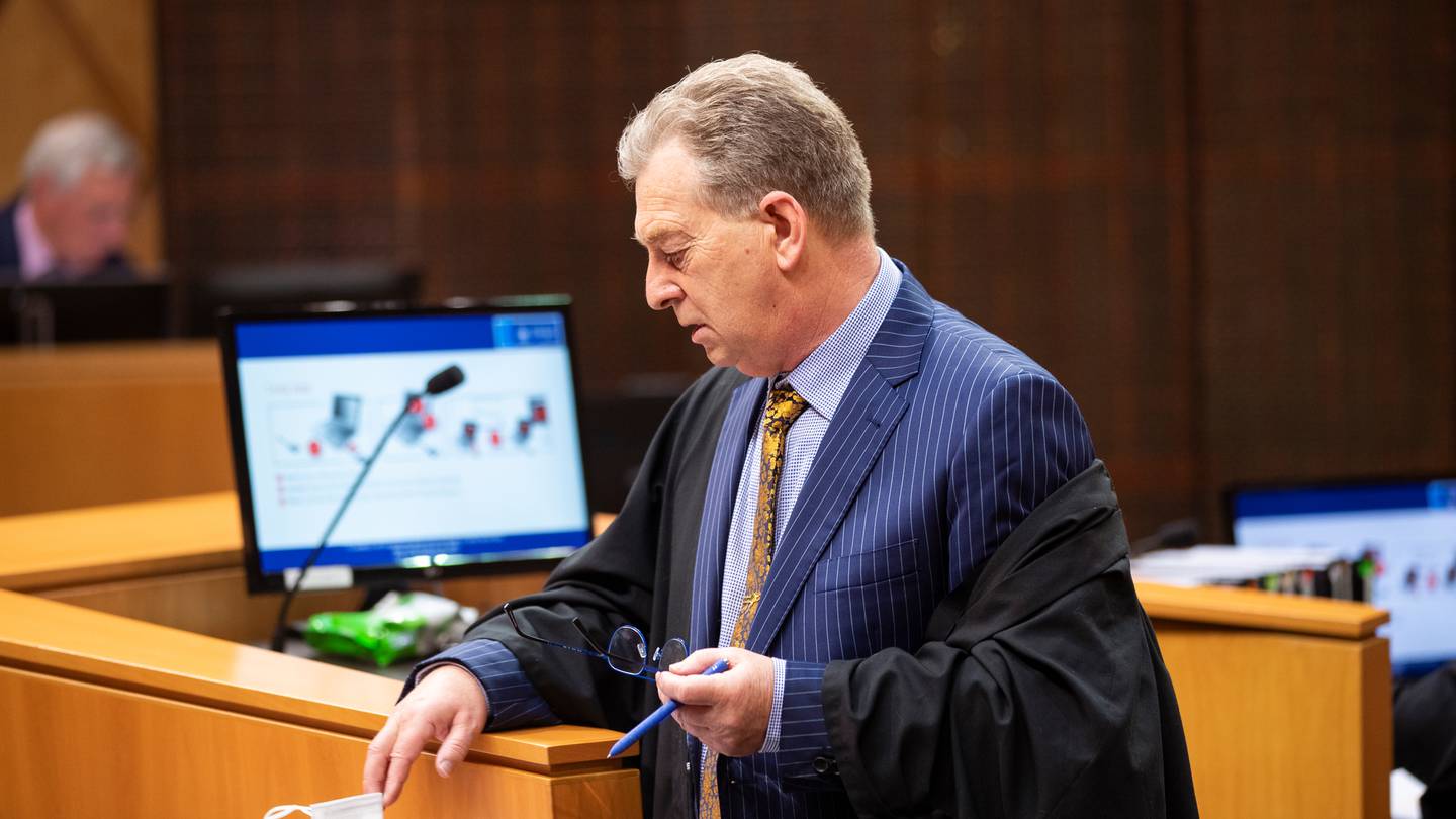 Rob Harrison, Peter Ellis' lawyer, addresses the Supreme Court. Photo: Jericho Rock-Archer