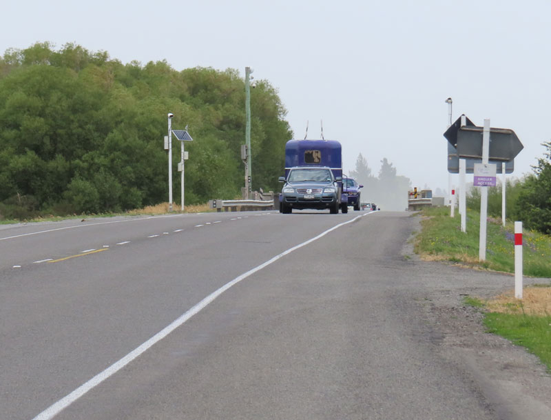 The proposed weigh station site near the Rakaia River bridge.