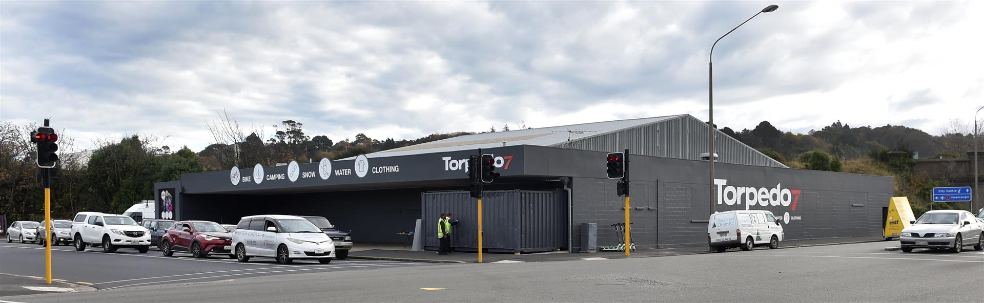 Dunedin's Torpedo7 premises in Andersons Bay Rd, near The Warehouse. Photo: Peter McIntosh