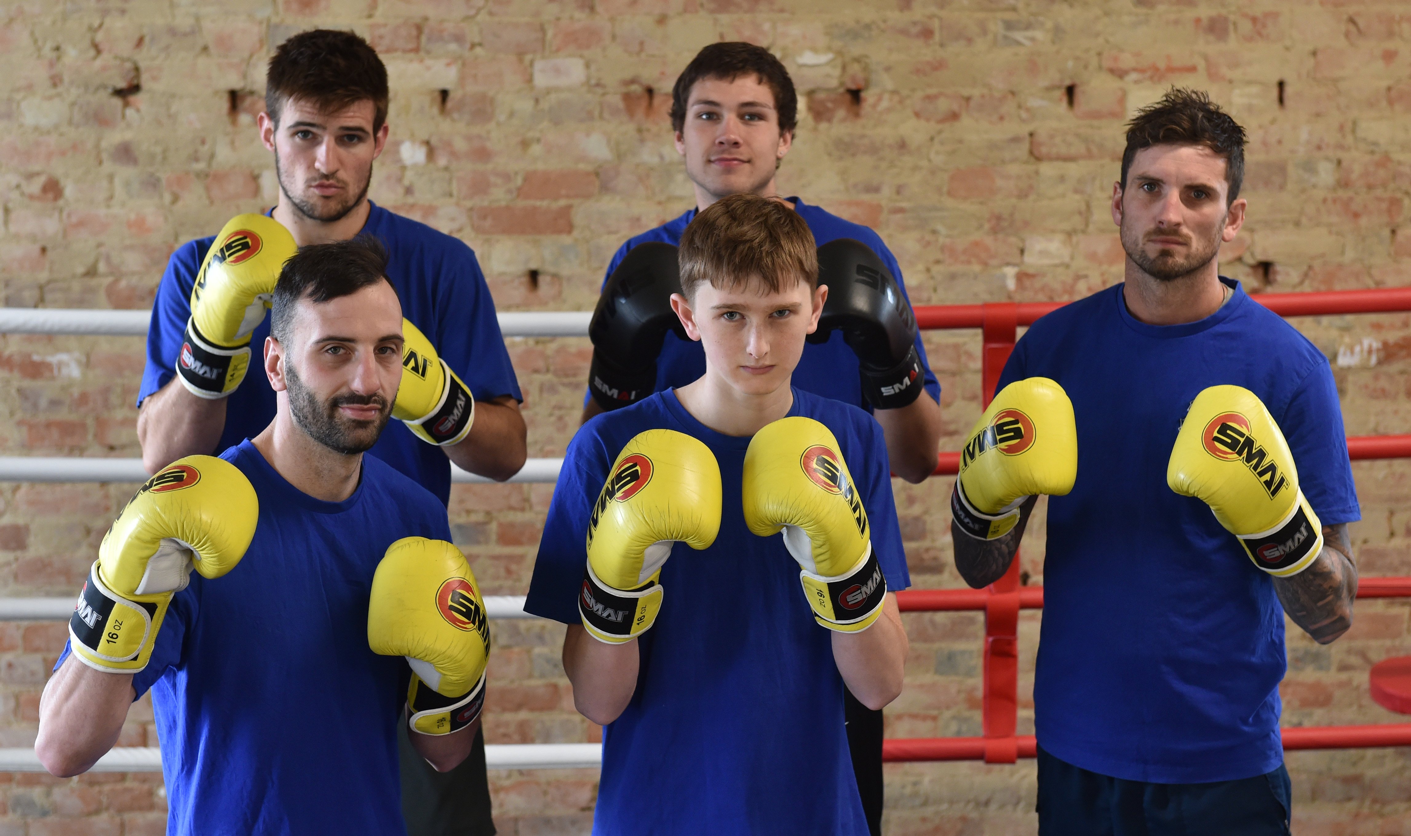 Otago boxers (front, from left) Matt Crawford, Dominic McRae, Shaun Crawford and (back) Michael...