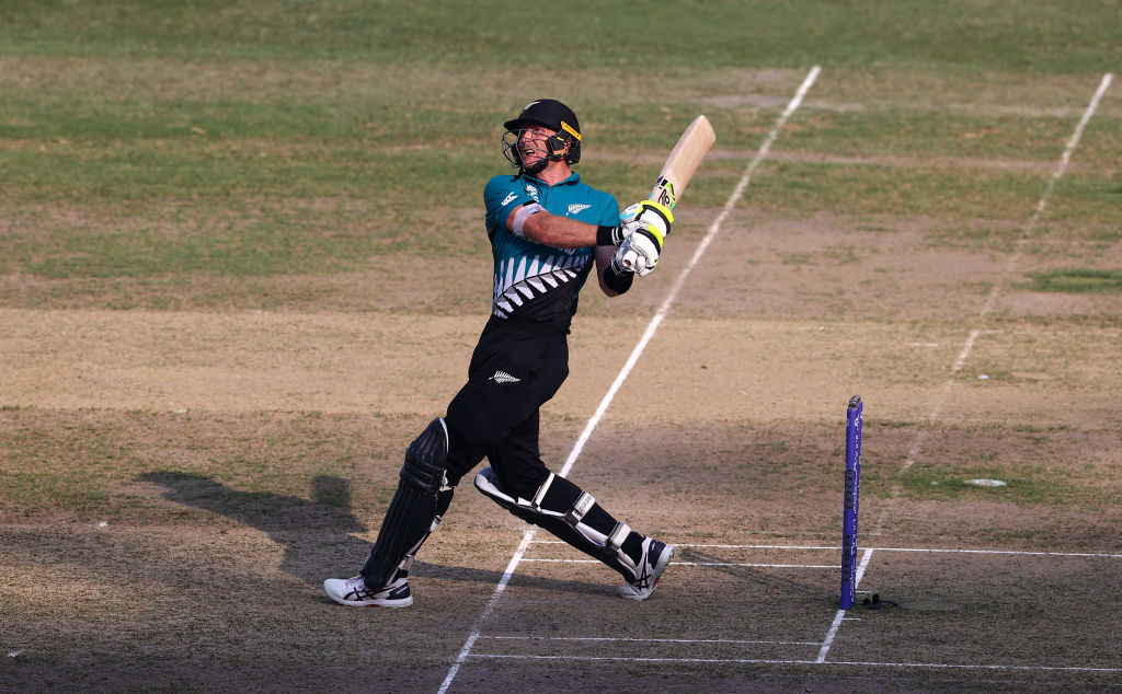 Martin Guptill smashed six fours and seven sixes in his innings of 93 against Scotland. Photo:...