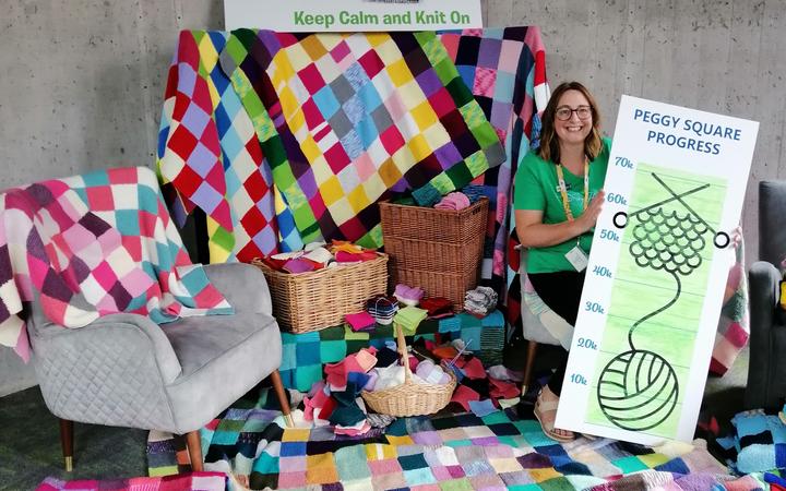 In June, Timaru District Libraries challenged their community to knit 70,000 peggy squares to...