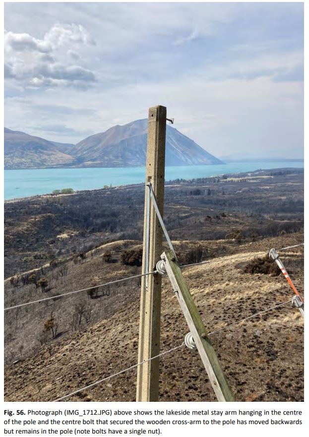 This photograph, taken by Network Waitaki and supplied to Fire and Emergency New Zealand, shows...