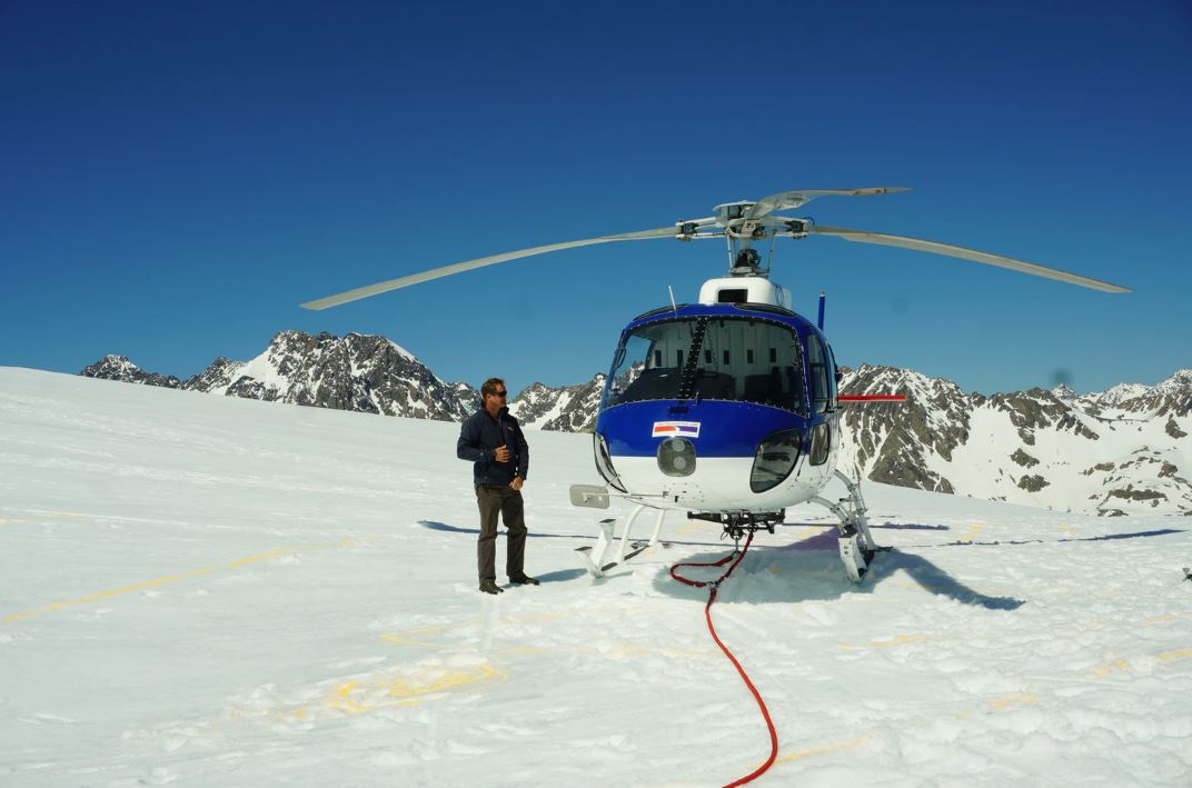 Members of the Department of Conservation's Aoraki Mount Cook Alpine Rescue Team performed the...