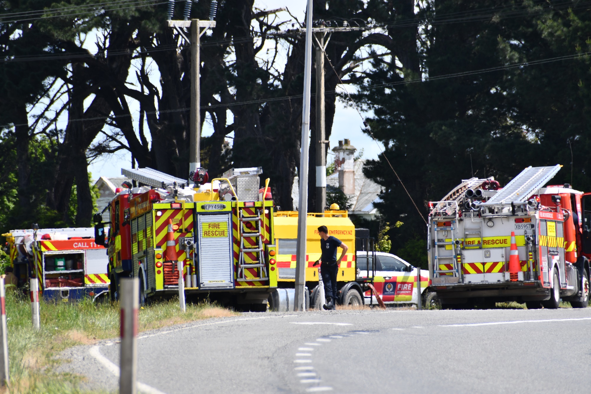 Fire crews were called to the Underwood substation about 11.30am. PHOTO: LAURA SMITH