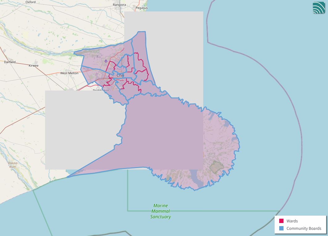 Map of the new ward and community board boundaries. Credit: CCC