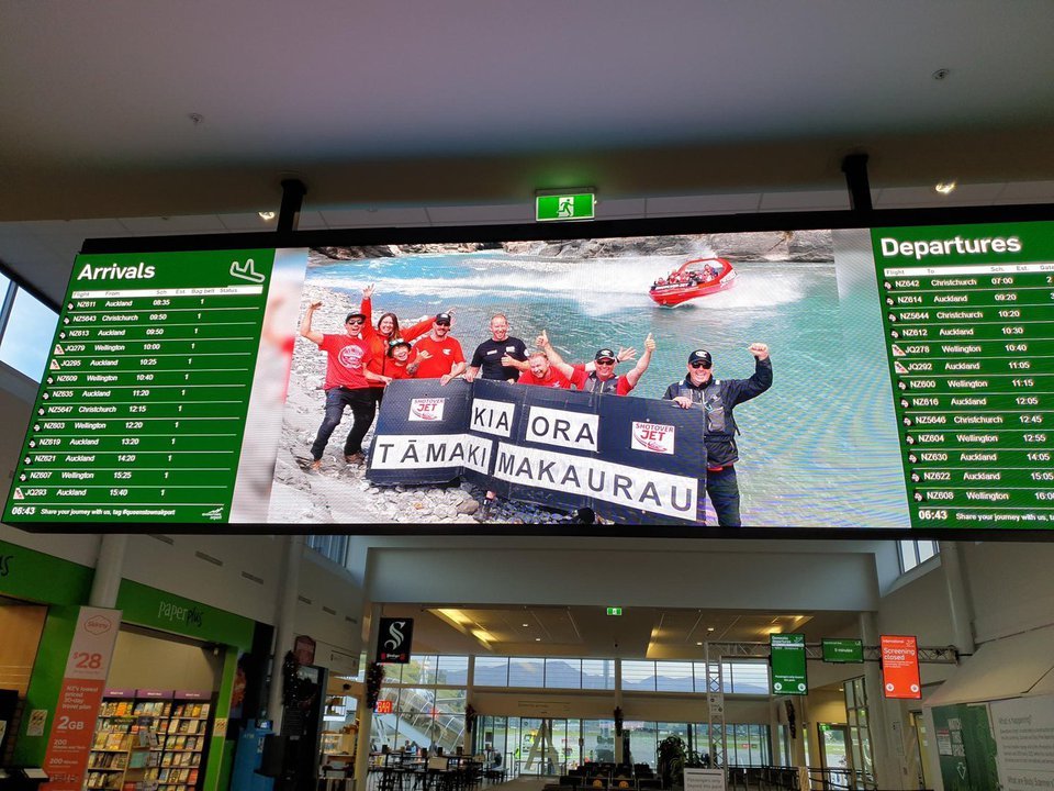 Queenstown Airport welcomes back Aucklanders. Photo: RNZ