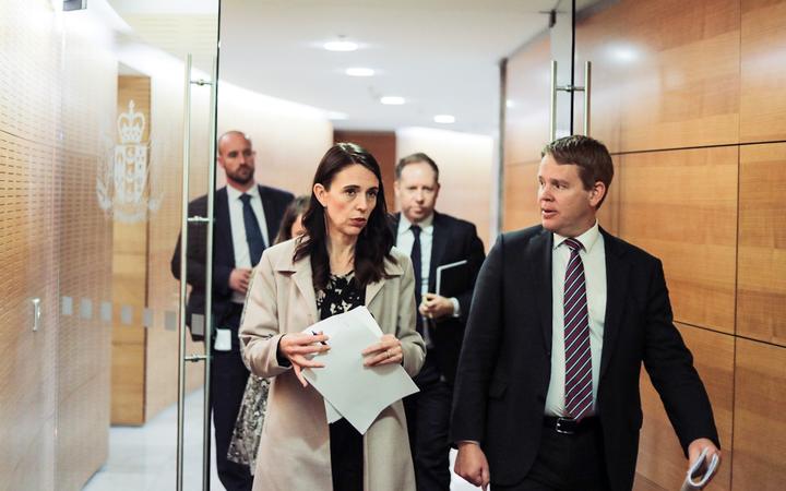 Prime Minister Jacinda Ardern and Covid-19 Response Minister Chris Hipkins. Photo: RNZ 