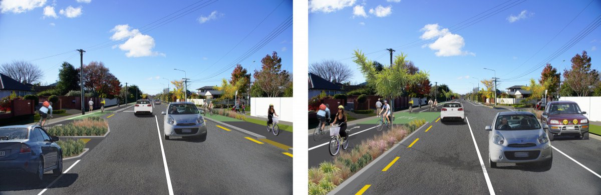 Public submissions showed 55 per cent of submitters prefer a cycleway on each side of Ilam Rd,...