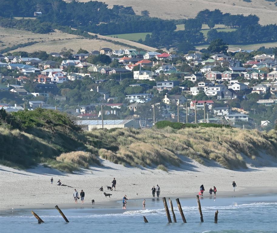 St Clair beach in Dunedin on Saturday. Photo: Christine O'Connor