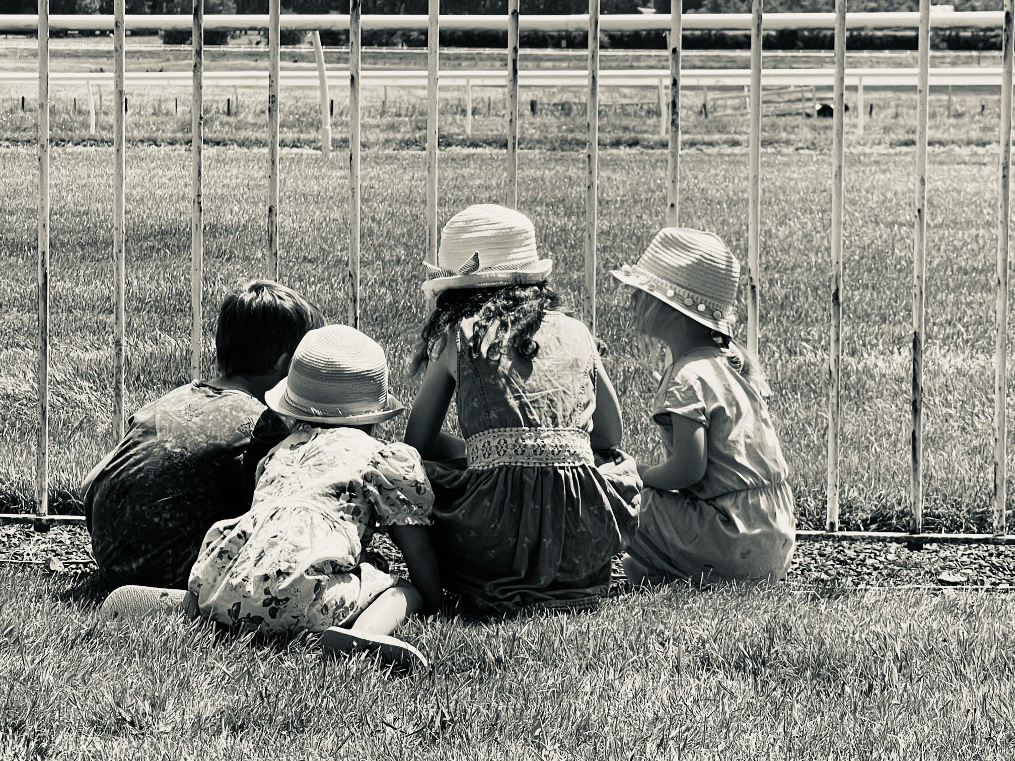 This photo of cousins (from left) Arley Adam (6), Georgie Minty (3), Tayla Berland (8) and Belle...
