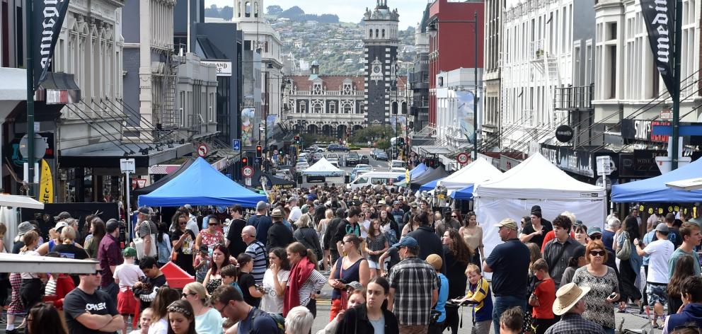 The Thieves Alley event in central Dunedin this year. Photo: Peter McIntosh