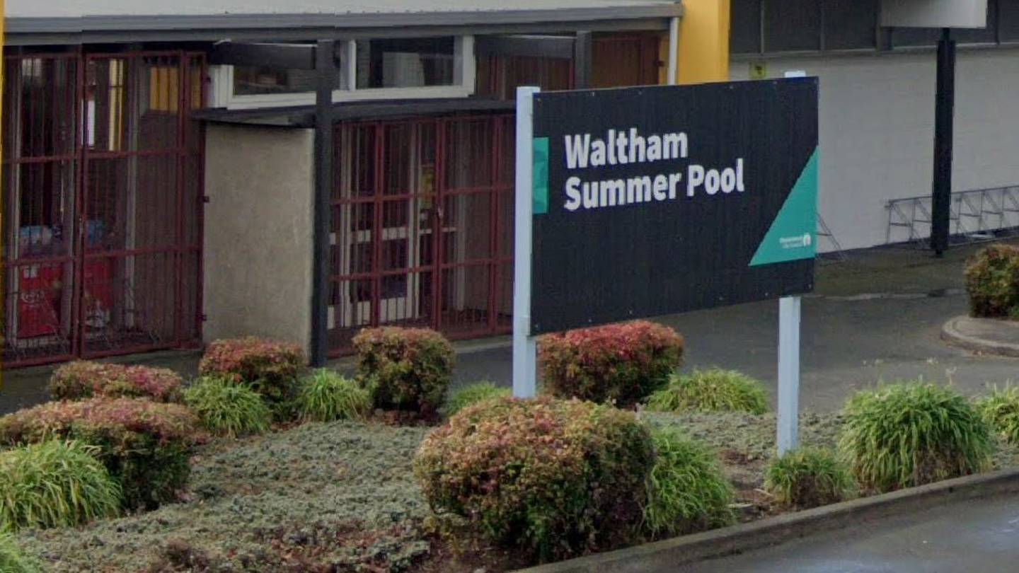 A child died in a suspected drowning at Waltham Summer Pool on Wednesday. Photo / Google