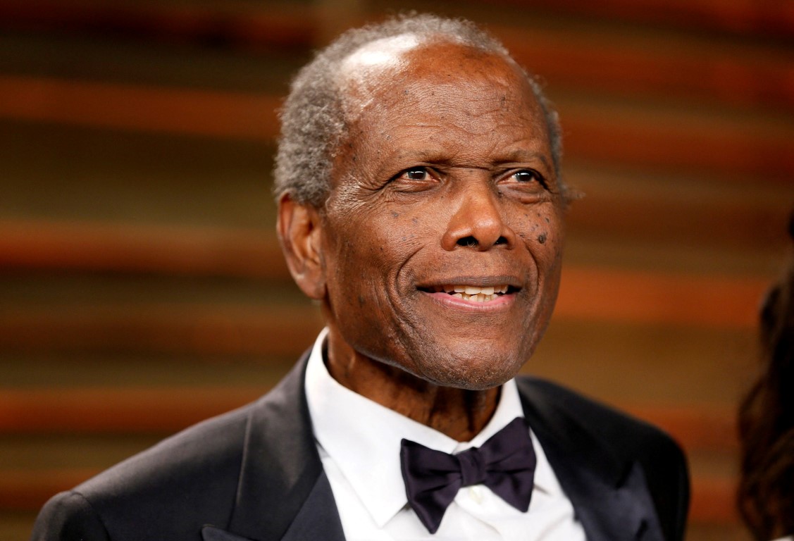 Sidney Poitier arrives at the 2014 Vanity Fair Oscars Party in West Hollywood, California. Photo:...