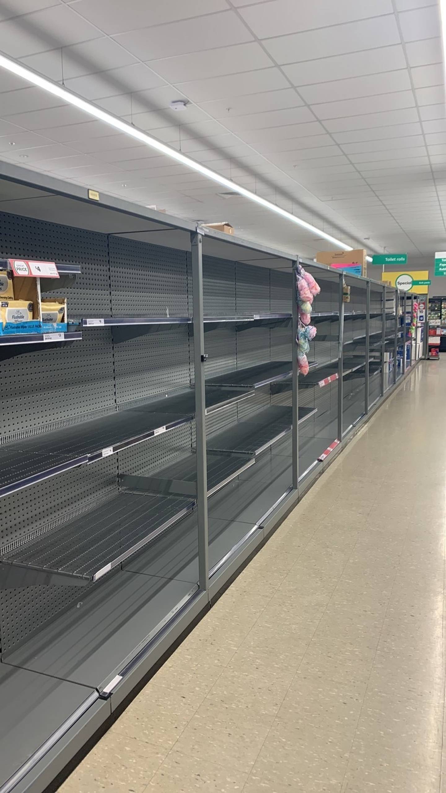 Empty shelves at a Countdown in Warkworth. Photo: NZME