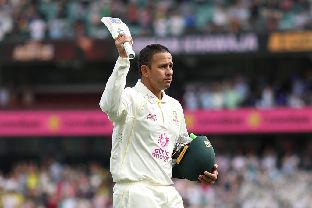 Usman Khawaja leaves the field after being dismissed for 137. Photo: Getty 