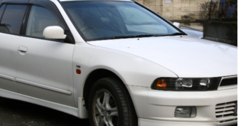 Police are seeking any sightings of a white Mitsubishi Legnum (not actual vehicle pictured) or...