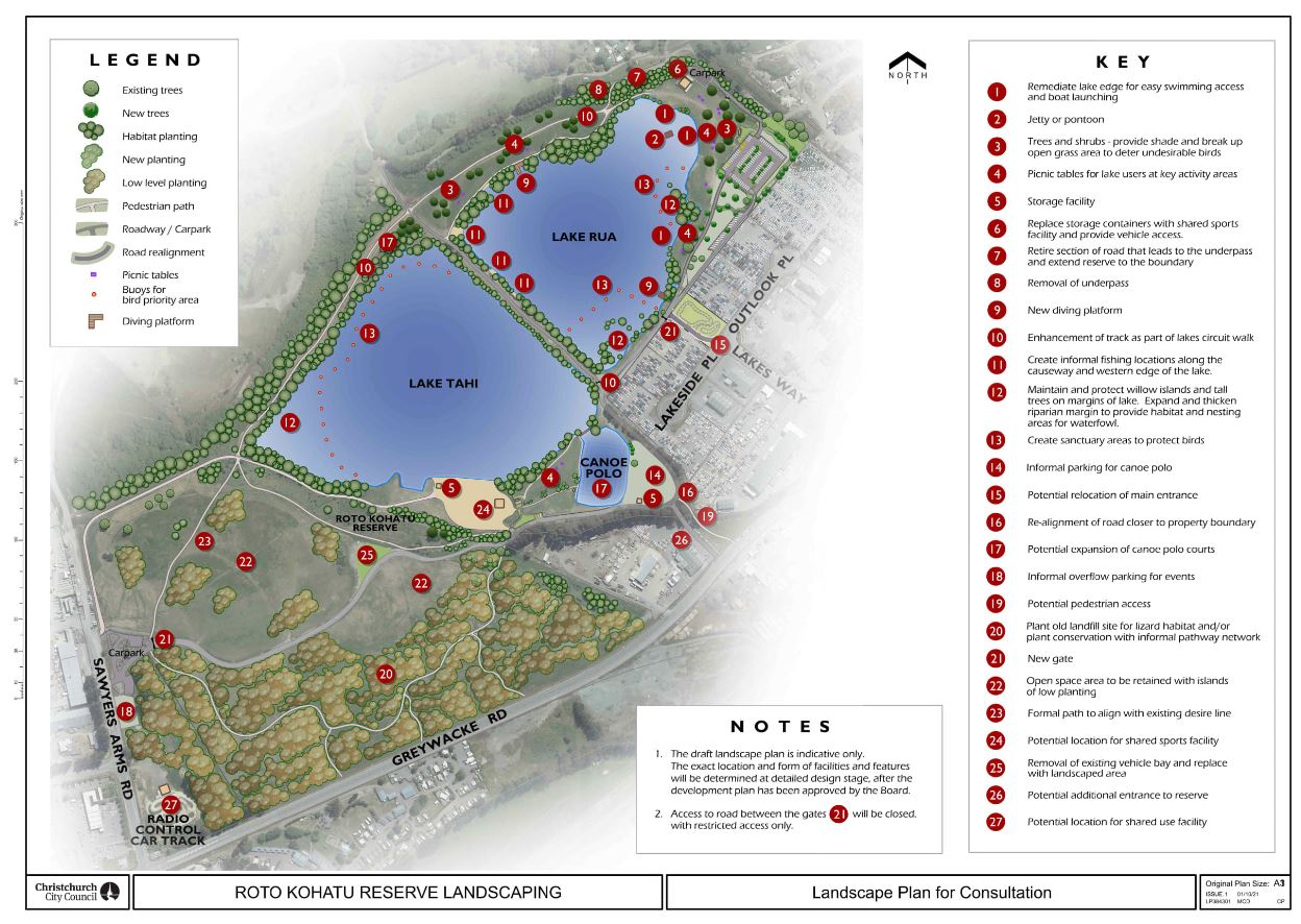 The Roto Kohatu Development Plan. Image: CCC