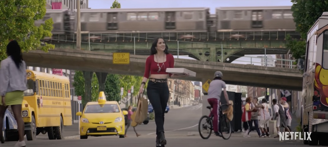 .Digital enhancement makes Dunedin’s Vogel St look like New York City in the new Netflix romance...