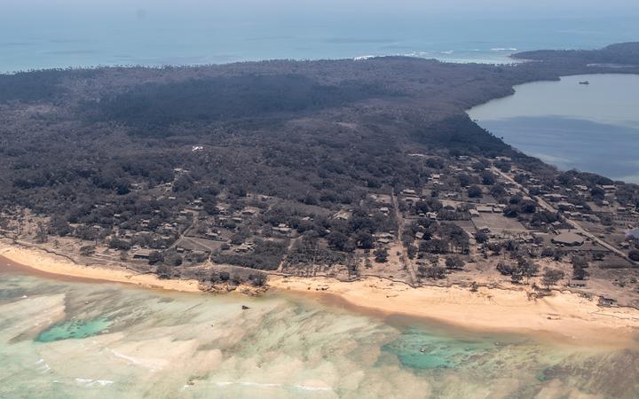 A view over Nomuka in Tonga from a New Zealand Defence Force P-3K2 Orion surveillance flight...