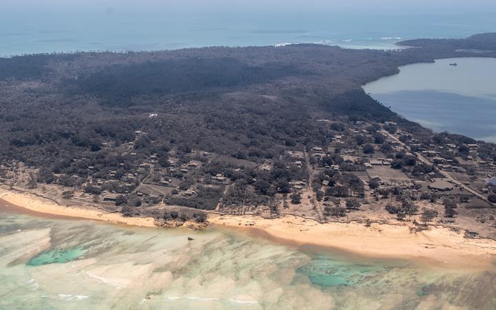 A view over Nomuka in Tonga from a New Zealand Defence Force P-3K2 Orion surveillance flight...